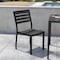Flash Furniture Lark Outdoor Stackable Side Chair w/Faux Gray Wash Teak Poly Slats XU-DG-HW6036-GY-GG - alternate 1